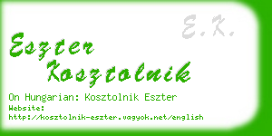 eszter kosztolnik business card